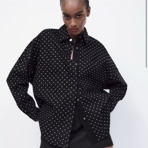 Zara Oversized Rhinestone Overshirt